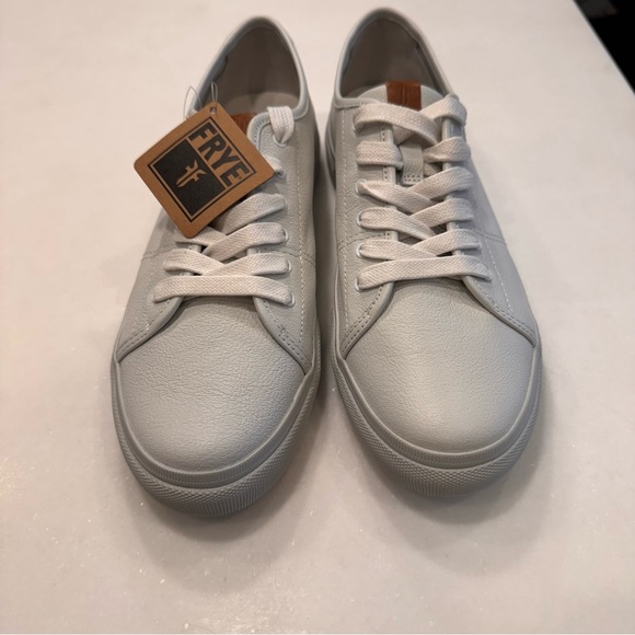 Frye Gia Sneakers - Women’s White Leather Lace Up Size 9.5 BRAND NEW - Picture 2 of 10